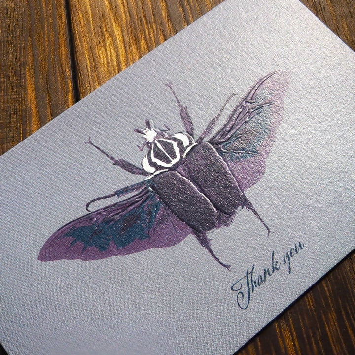 Thank you カード 5枚入り（ゴライアスオオツノハナムグリ）