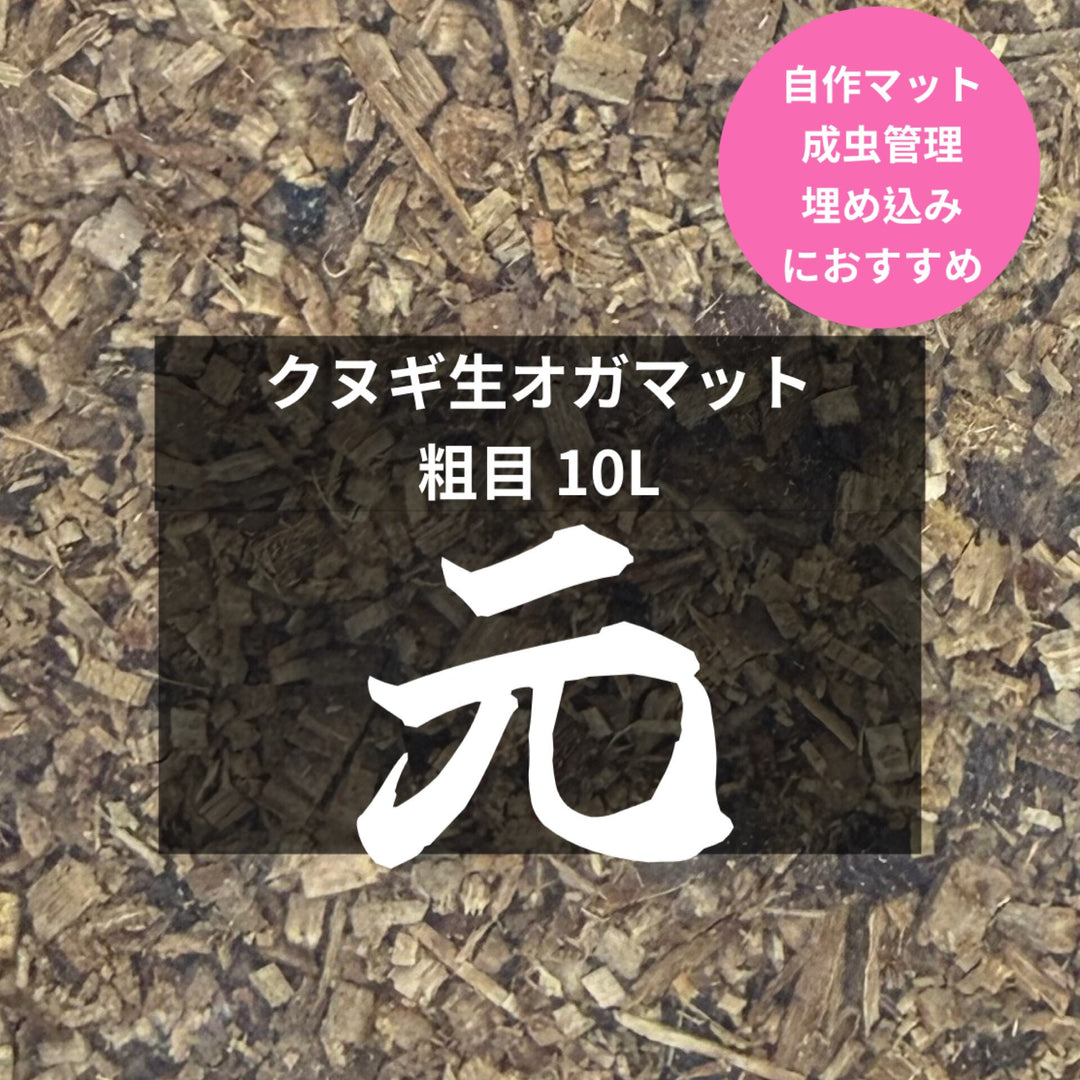 【KPWオリジナル】クヌギ生オガマット 粗目 元 10L