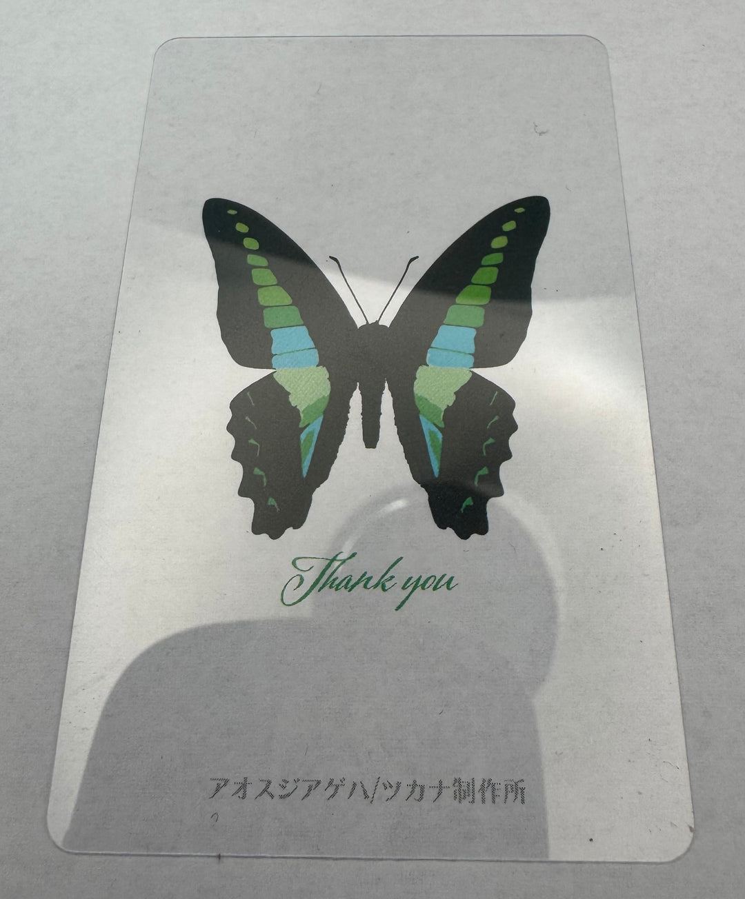 Thank you クリアカード 5枚入り（アオスジアゲハ）