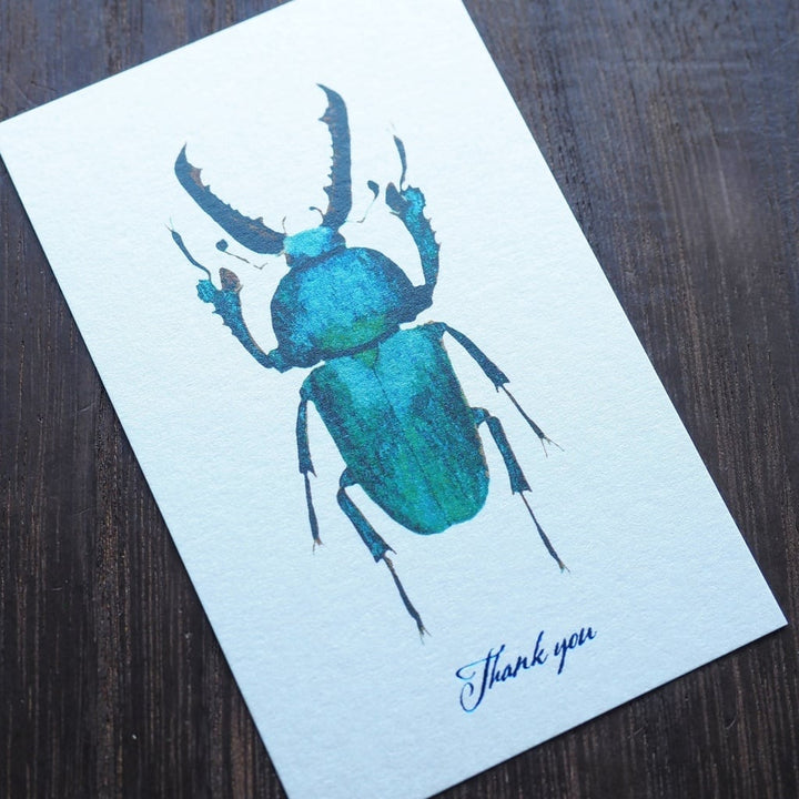 Thank you カード 5枚入り（パプアキンイロクワガタ）