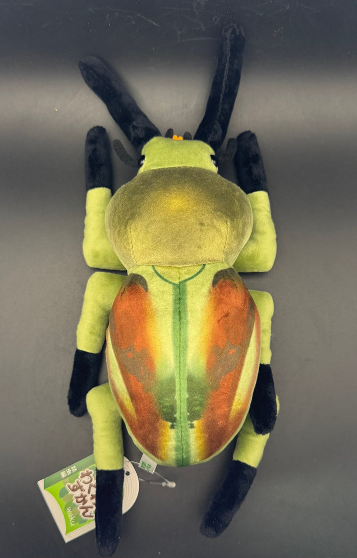わくわく図鑑 ニジイロクワガタぬいぐるみ中
