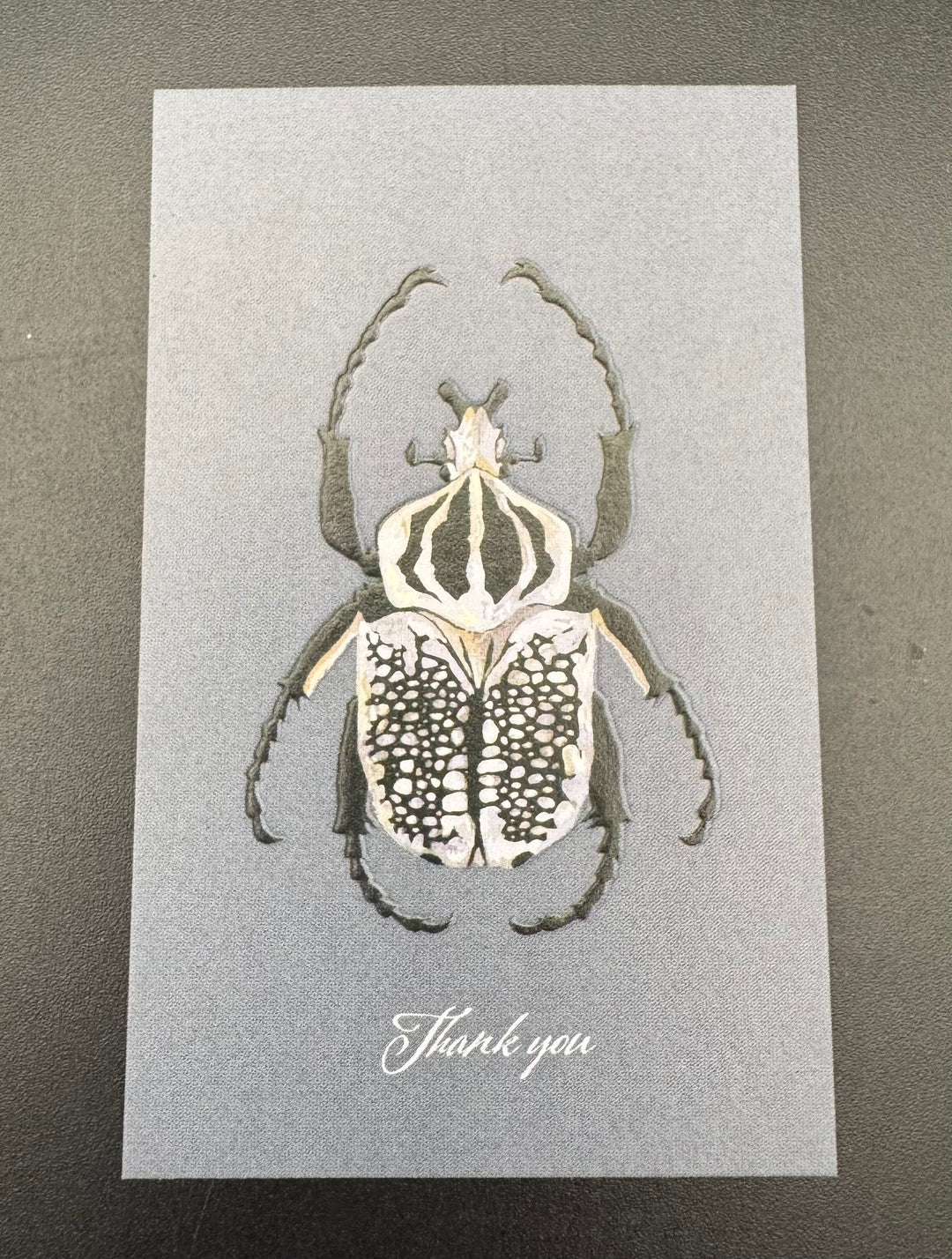 Thank you カード 5枚入り（シラフオオツノハナムグリ）