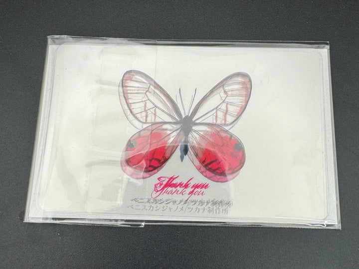 Thank you クリアカード 5枚入り（ベニスカシジャノメ）