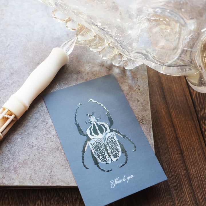 Thank you カード 5枚入り（シラフオオツノハナムグリ）