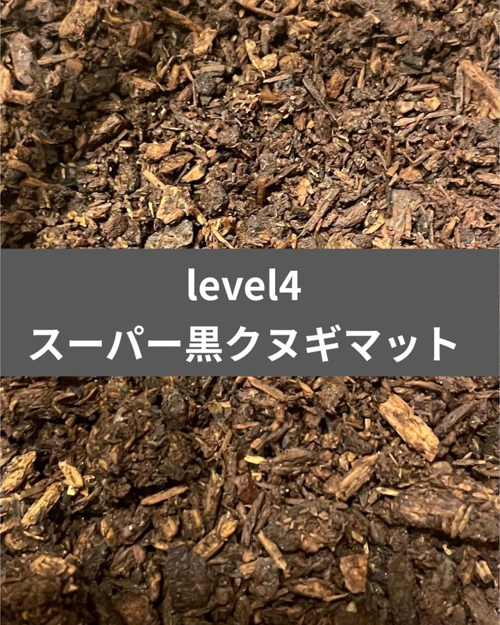 送料無料!!【60-70L大箱】level4 スーパー黒クヌギマット