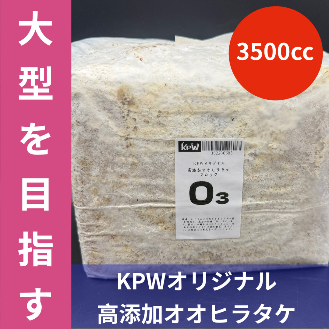 KPWオリジナル高添加オオヒラタケ「O3（オースリー）」 3500cc