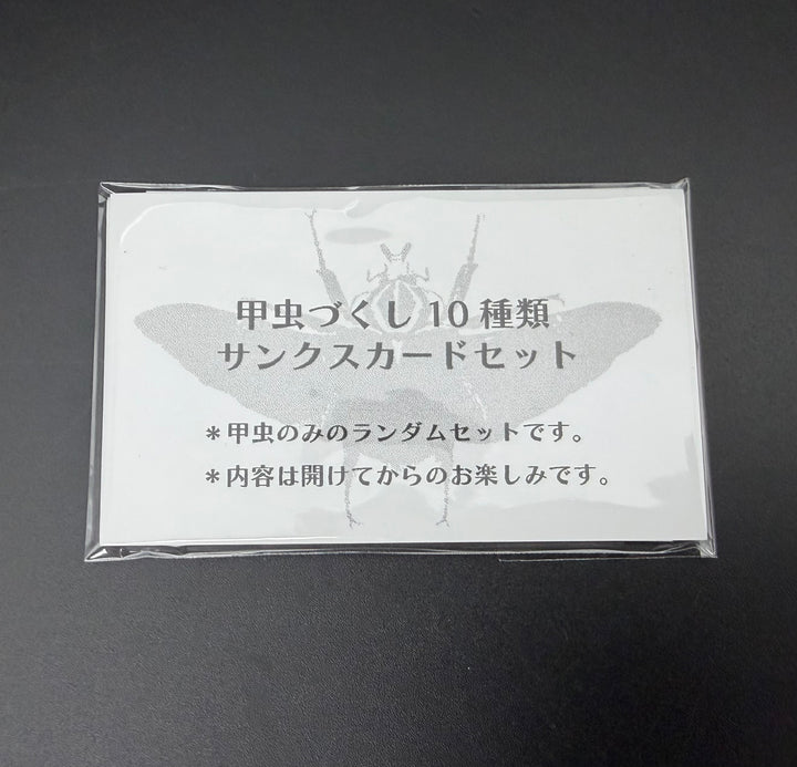 甲虫づくし10種類サンクスカードセット
