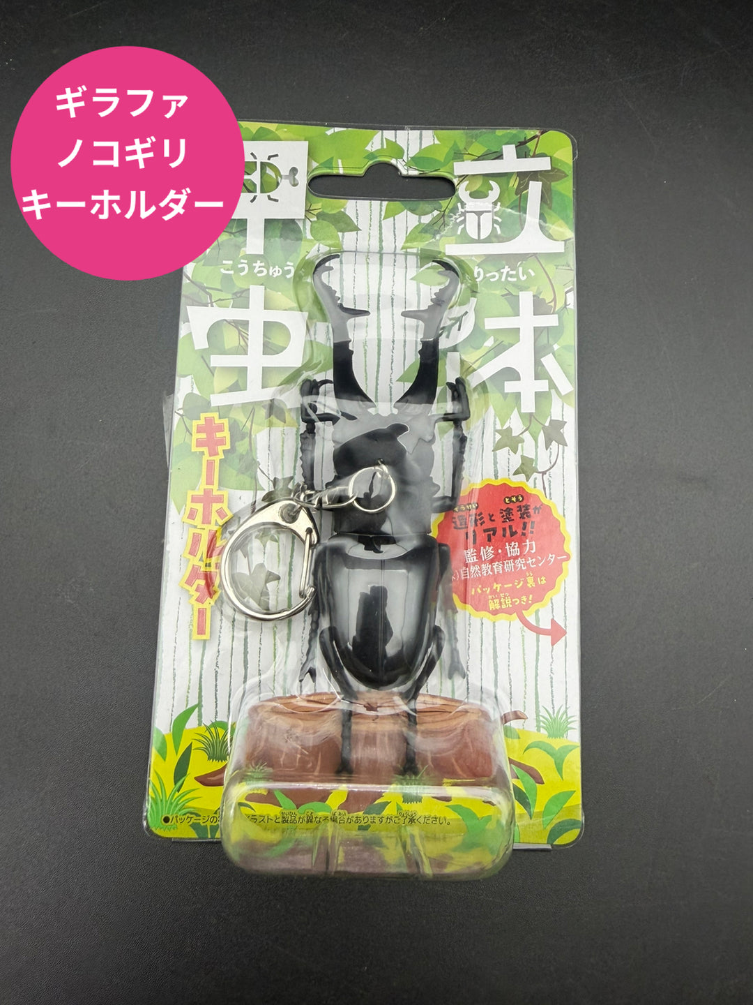 立体昆虫キーホルダー ギラファノコギリクワガタ